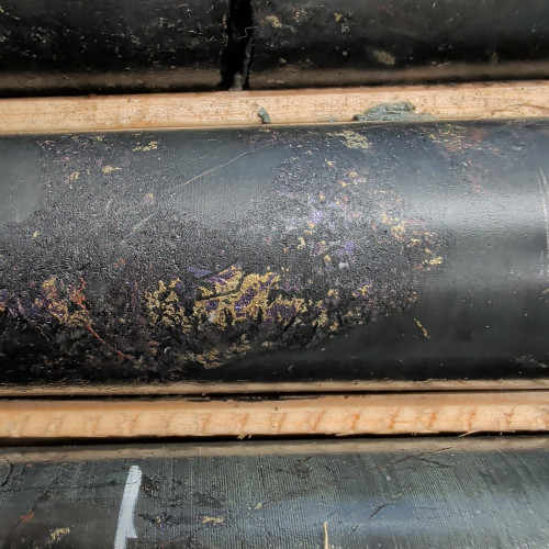 3.37% Cu, 0.263 g/t Au, 14.8 g/t Ag, 88 ppm Mo from 218.5 m to 219.3 m