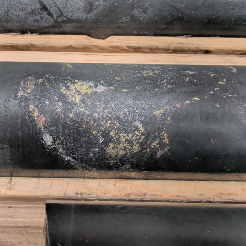 2.07% Cu, 0.204 g/t Au, 12.7 g/t Ag from 226.2 m to 226.75 m