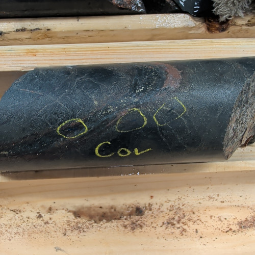 0.87% Cu, 0.105 g/t Au, 5.6 g/t Ag from 364 m to 364.95 m