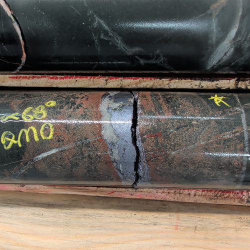 16.75% CuEq, 0.33% Cu, 0.04 g/t Au, 2.2 g/t Ag, 32100 Mo_ppm from 337.20m to 337.28m