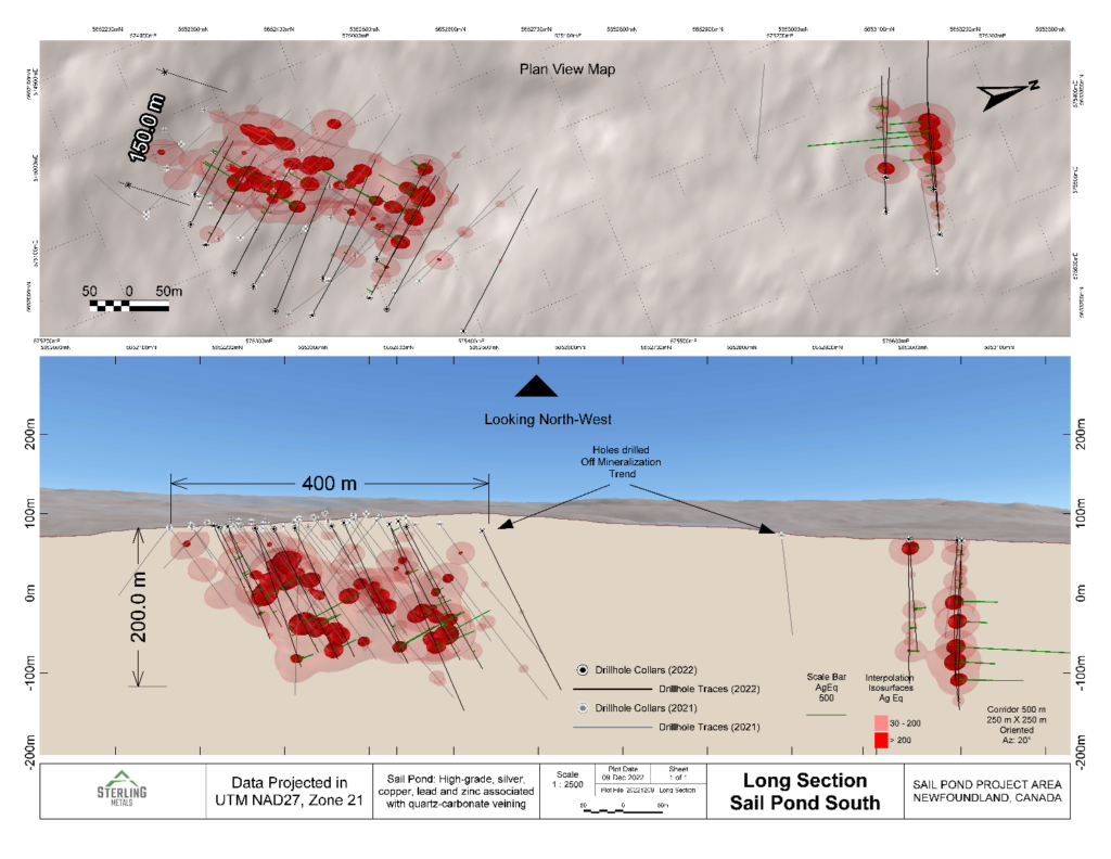 drilling with silver equivalent mineralization